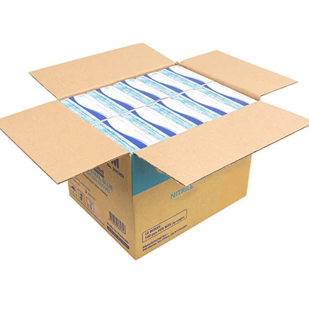 XL 1000 Nitrile Gloves - Medical Grade - 10 boxes of 100 Blue Exam hand NEW